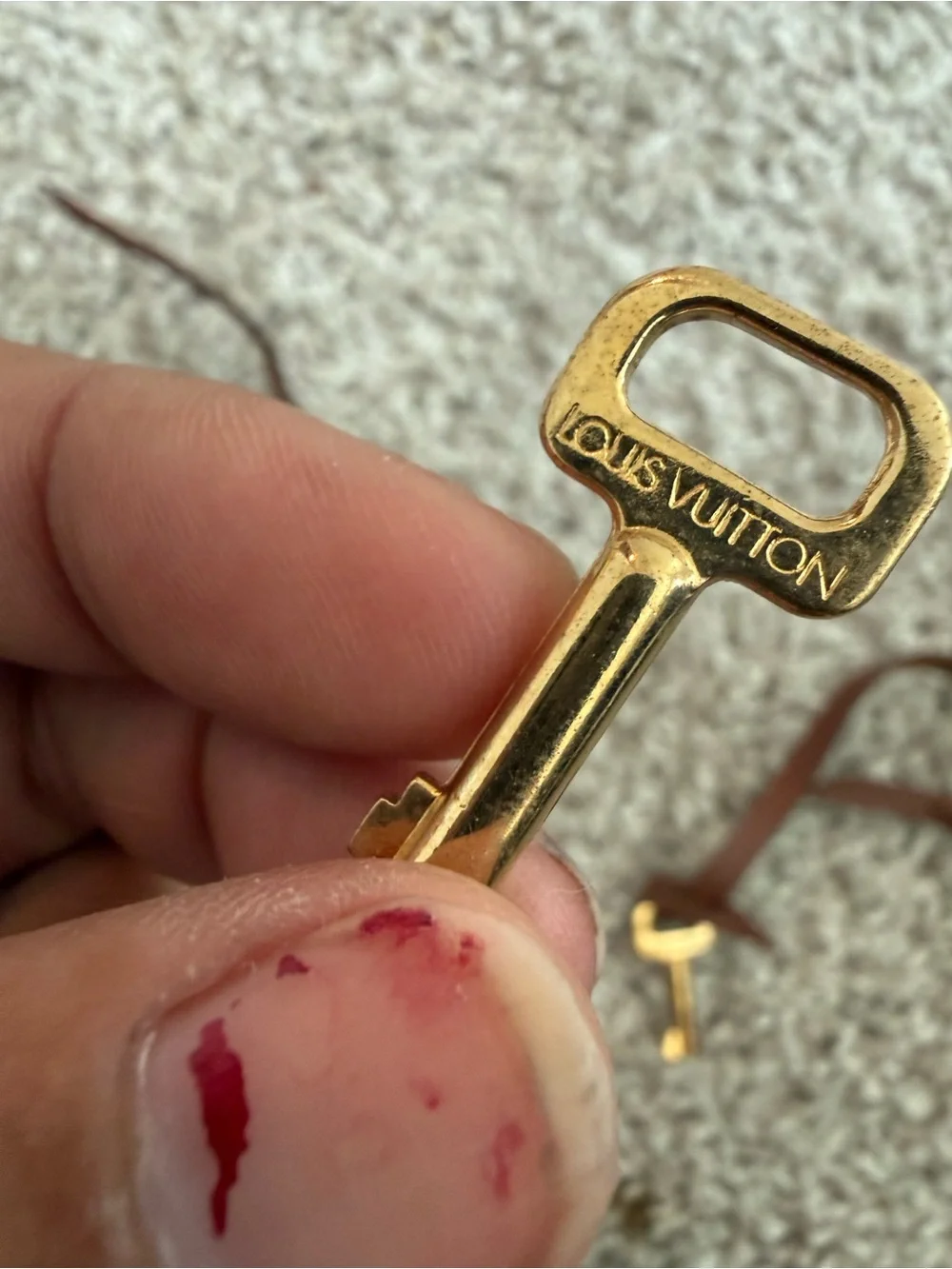 Louis Vuitton Brown Leather Key
